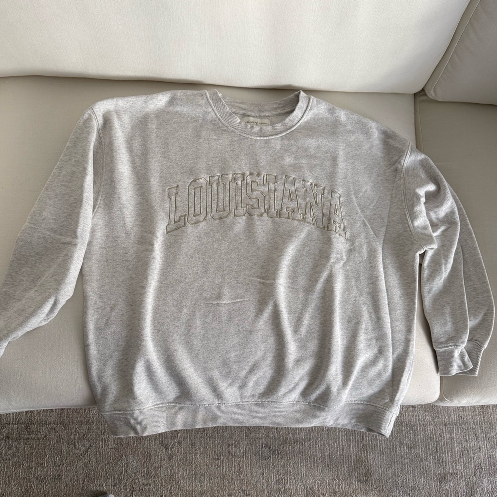 Gray “Louisiana” Crewneck Sweatshirt
